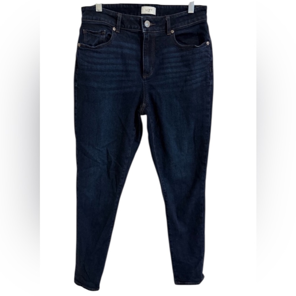 Women's Loft Dark Blue Jeans Size 6 Classy High Waisted Skinny